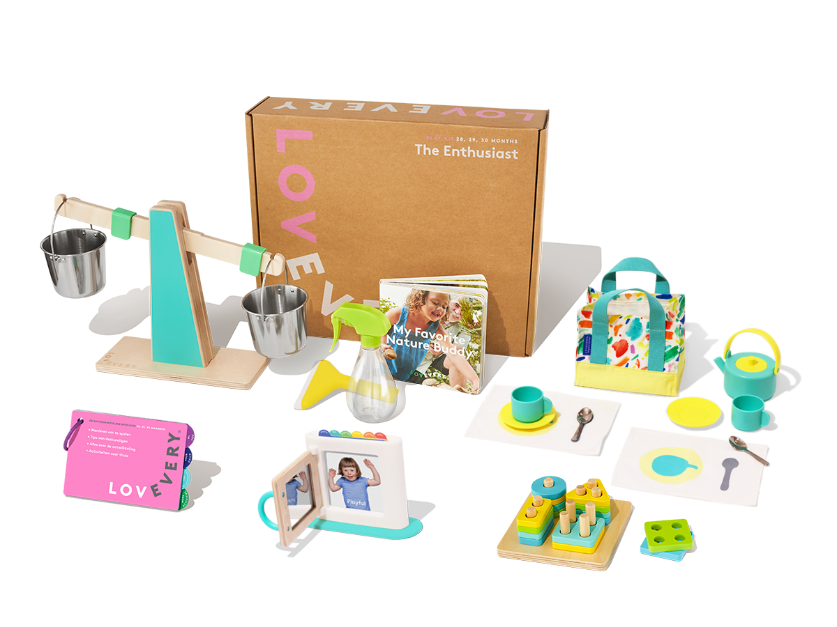 Lovevery Enthusiast Play Kit - Toddler Toy Box and Books for 2 Year Old