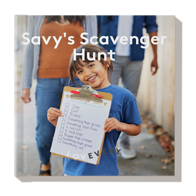 'Savy’s Scavenger Hunt' Book from The Planner Play Kit