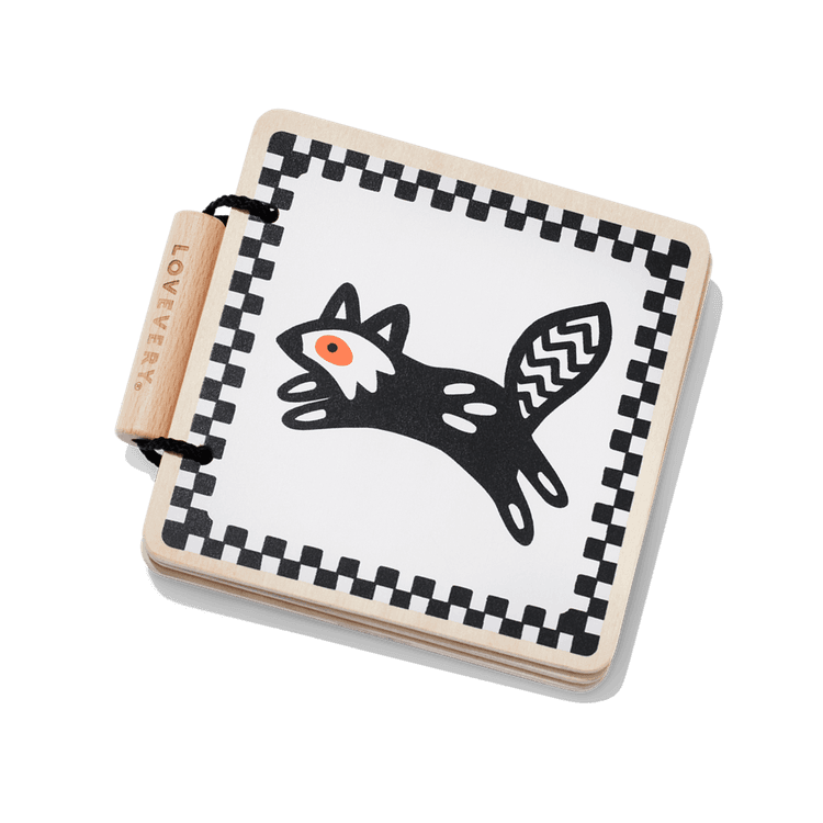 High-Contrast Wooden Book