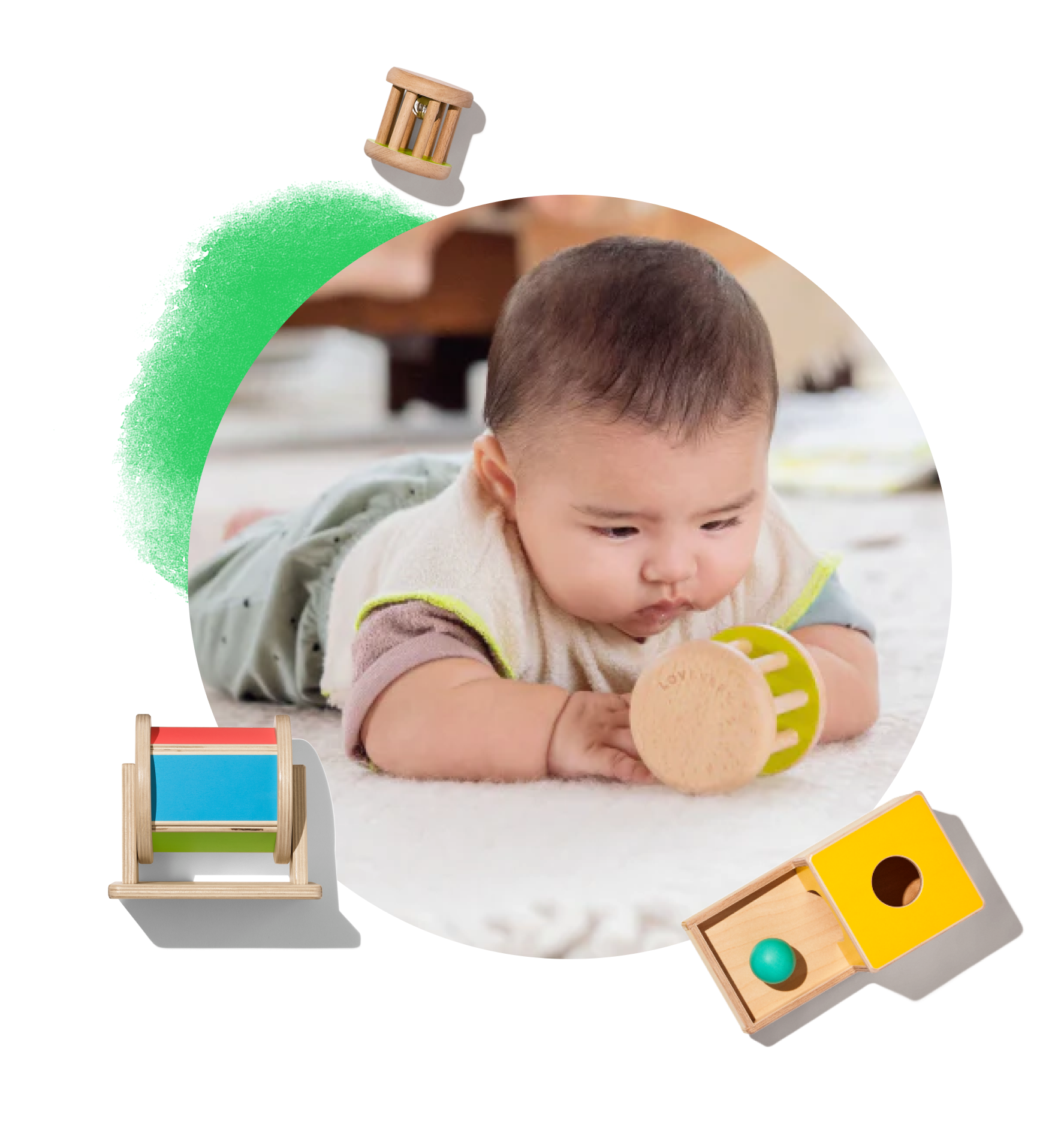 Wooden toys for babies by Lovevery