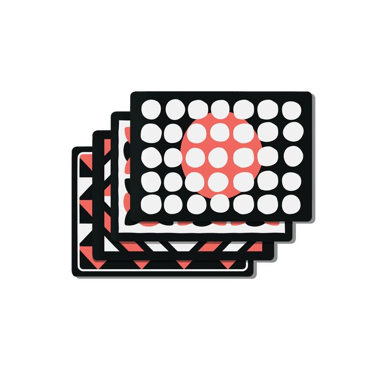 Complex Black & White Card Set by The Looker Play Kit
