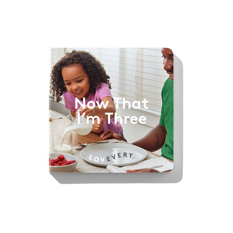 'Now That I'm Three' Board Book from The Free Spirit Play Kit