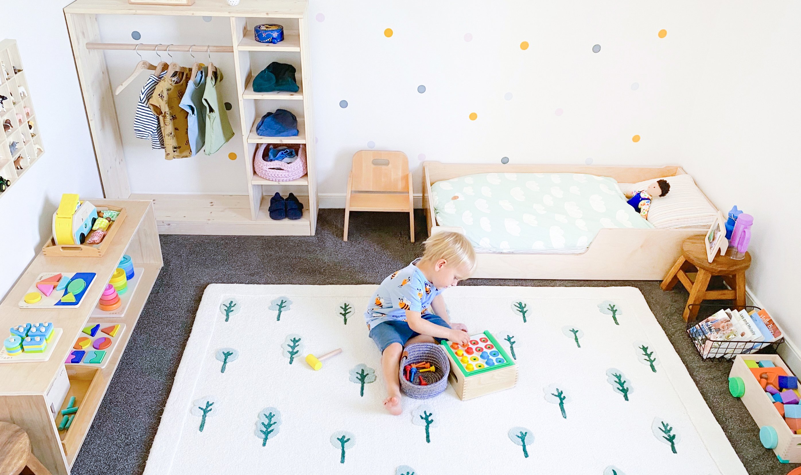 Creating a Montessori bedroom for your two-year-old